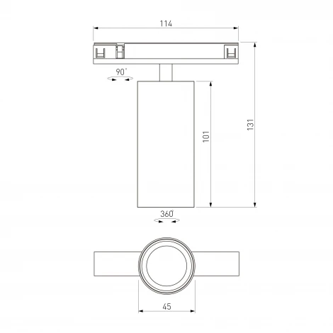 Трековый светильник магнитный светодиодный 10W 48V 4000K (титан) Elektrostandard Line Magnetic 85525/01
