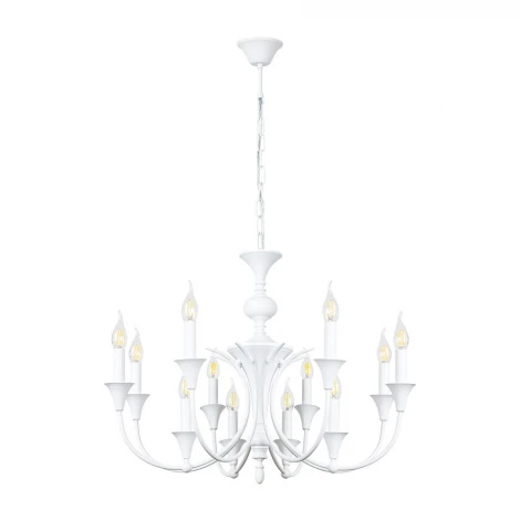Подвесная люстра Arte Lamp Collinetta A4094LM-12WH (220V, на цепи, подсвечник, свеча)