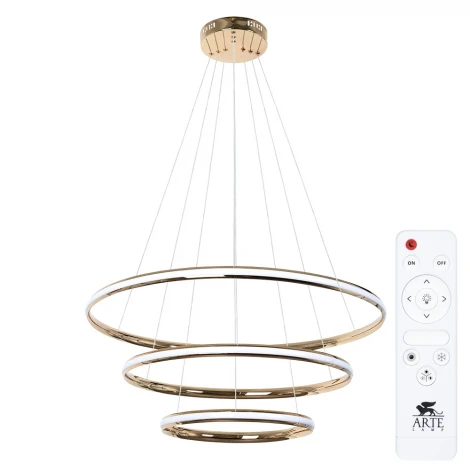 Подвесной светильник ярусный Arte Lamp Meridiana A2198SP-3GO (LED, 220V, пульт управления, на тросе)