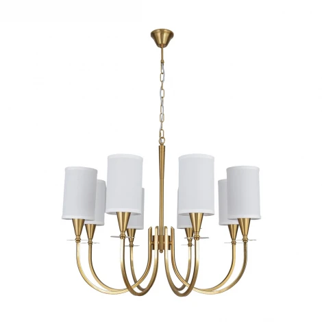Подвесная люстра Lumion Betti 8424/8 бронза/белый, металл/текстиль E14 8*40W 220V