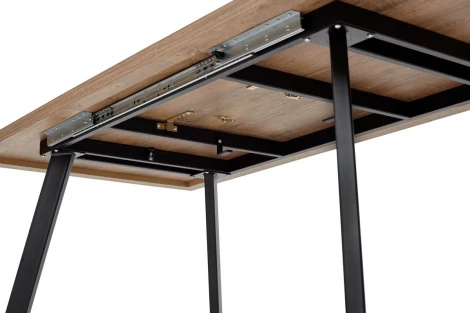 Стол BRICK M 120 Дуб Канзас/ Черный