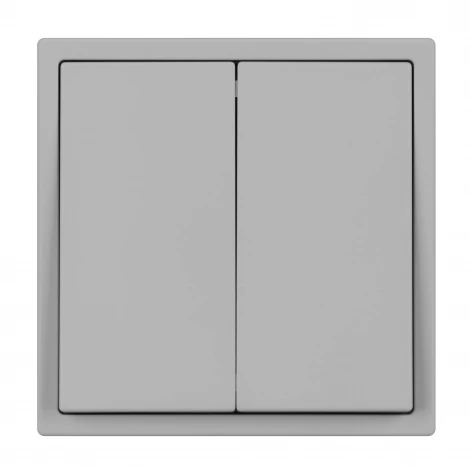 Механизм выключателя двухклавишный перекрёстный SWT-NOBE-MKX2-SFPL-IS (230V, 10A) (Arlight, Никель) 061794
