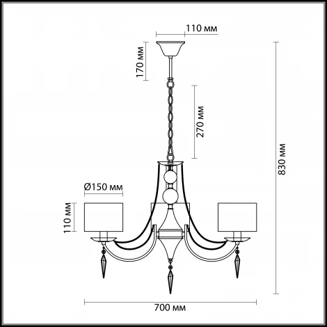 Подвесная люстра Odeon Light Ofelia 3210/3
