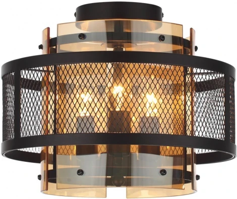Потолочная люстра Lumion Zarina 8007/3C черный/черный, золотой металл/металл, стекло Е14 3*40W 220V (круглые)