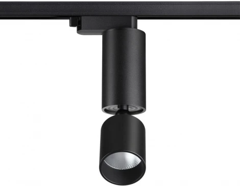 Светильник трековый однофазный трехжильный Novotech Tubo 359321 черный LED 10W 85-265V 3000K 1100Лм (220V, круглые)
