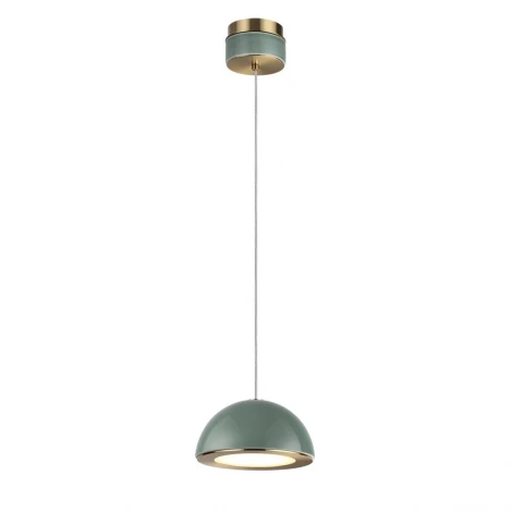 Подвесной светильник светодиодный Odeon Light Lulu 5452/6L светлая бронза/зеленый/металл/керамика/акрил LED 6W 3000K