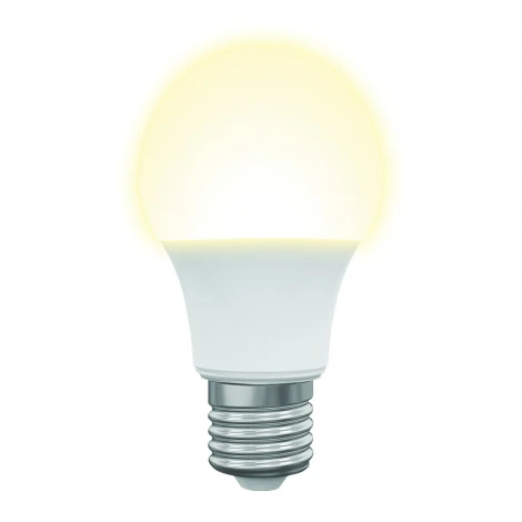Лампочка светодиодная шар белая E27 9W 3000K Volpe LED-A60-9W/3000K/E27/FR/NR