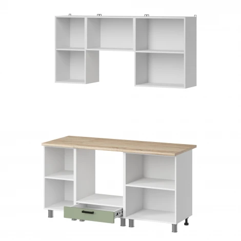 МК Аленушка 1,6м в.5 Астра Фисташка,скоба черный,сонома Аленушка 00-00285020