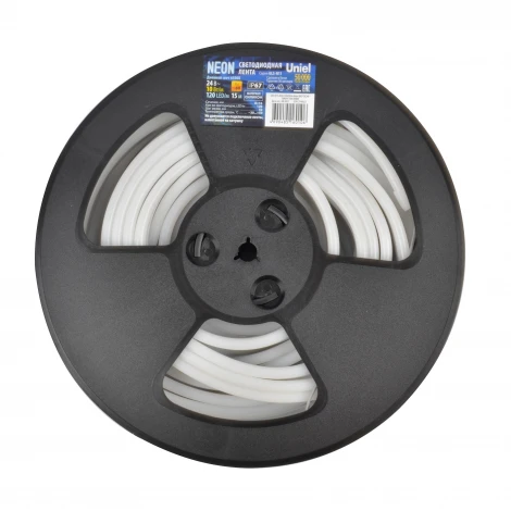 Светодиодная гибкая герметичная лента Neon 15 м. Neon ULS-N11-2835-120LED/m-8mm-IP67-DC24V-10W/m-15M-6500K катушка в герметичной упаковке