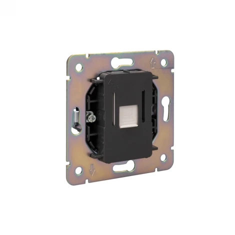 Розетка компьютерная RJ45 кат6 с/у перламутр Kranz Round KR-78-0724-1