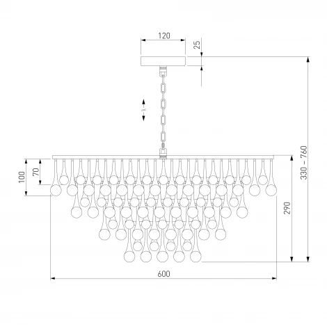 Подвесная люстра Bogate's Gutta 476/8 (220V, на цепи)