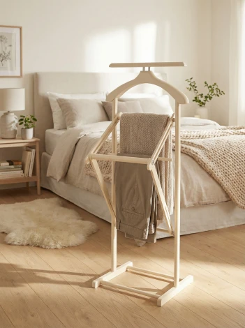 Вешалка костюмная складная В 21Н слоновая кость Mebelik 009625