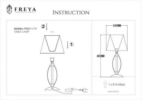 Интерьерная настольная лампа Freya Marquis FR2327-TL-11-BG