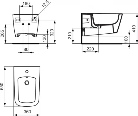 Биде подвесное Ideal Standard Simply U J469401