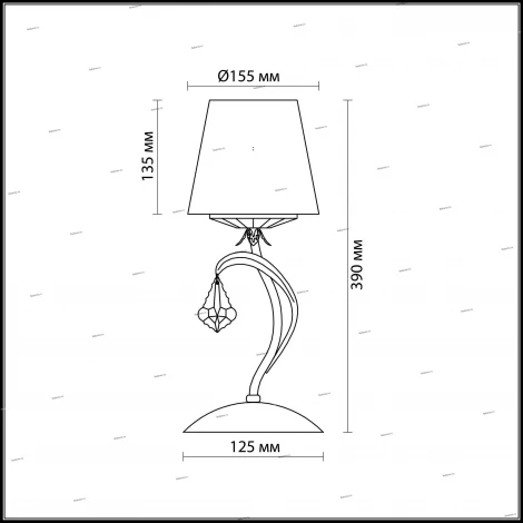 Интерьерная настольная лампа Odeon Light Dagura 2682/1T