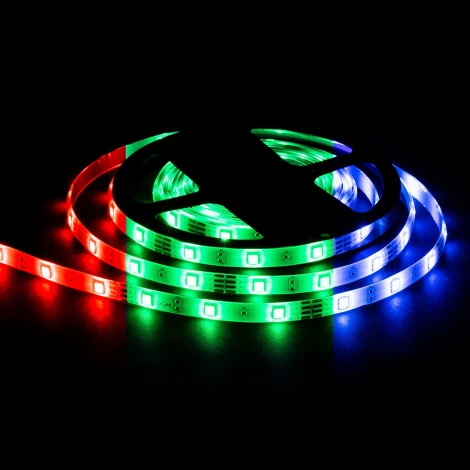 Светодиодная лента 12В 7,2Вт/м RGB SMD5050 30д/м IP65 ширина подложки 10мм, 5м OGM LSE-284