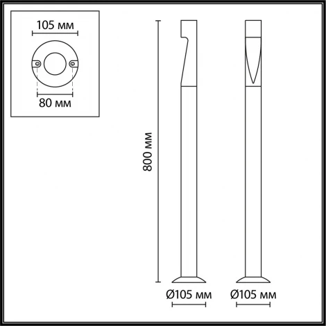Наземный уличный светильник Odeon Light Frankie 7206/5GLA IP65 LED 5W 180° 3000K 85-265V
