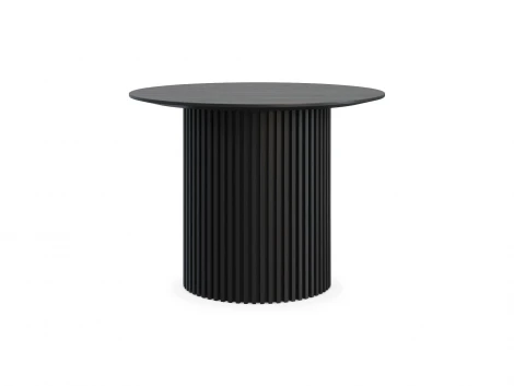 Стол журнальный Mono Stripe D50/D29/H37,5 (МДФ,Шпон/Черный) ОГОГО Обстановочка! 942639