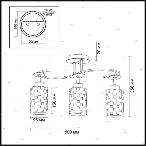 Потолочная люстра Odeon Light Bila 2282/3C