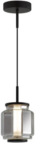 Подвесной светильник Odeon Light Jam 5408/5L черный/дымчатый/металл/стекло/акрил LED 5W 3000K 304Лм (220V, на проводе, круглые)