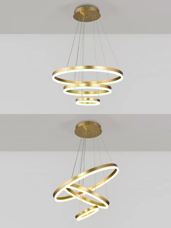 Подвесной светильник ярусный Natali Kovaltseva Oreol LED LAMPS 81279 (регулировка яркости, 220V, пульт управления, на тросе)