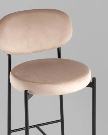 Стул полубарный Бриф VD велюр бежевый Stool Group УТ000042501