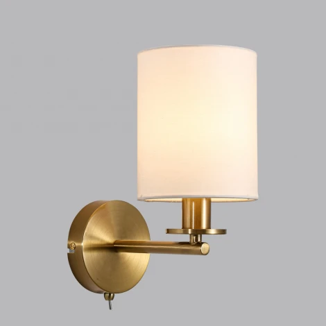 Бра Lumion Eclate 8412/1W латунь/белый, металл/текстиль Е14 40W 220V