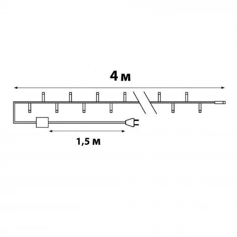 Гирлянда Uniel ULD-S0400-020/SGA WARM WHITE IP20 CANDLES