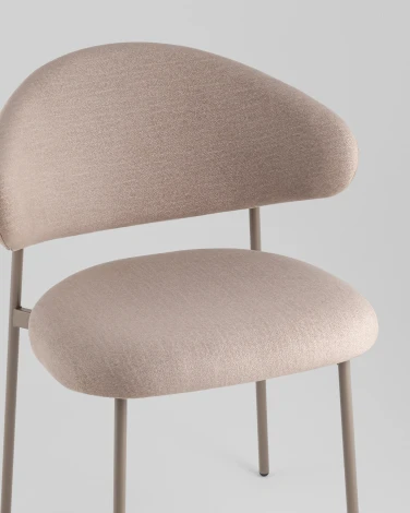 Стул Evan велюр бежевый каркас бежево-серый Stool Group УТ000042348