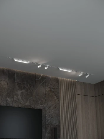 Трековая система в сборе встраиваемая однофазная 220V Hesby Lighting Skylite №5 HSBL_kompl_S005_VI3W4K
