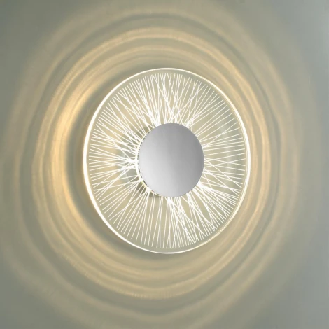 Настенный светильник Odeon Light Solaris 6628/9WL MIDCENT полированный хром/металл/акрил IP20 LED 9W 3000K 220V (круглые)