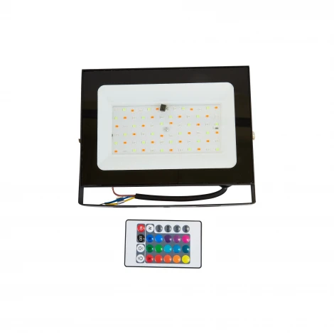 Прожектор уличный светодиодный мультиколор с ПДУ черный Uniel ULF-F60-50W/RGB IP65 200-240В BLACK N1