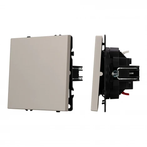 Механизм выключателя одноклавишный проходной SWT-NOBE-MKP1-SFPL-CA (230V, 10A) (Arlight, Кашемир) 059432