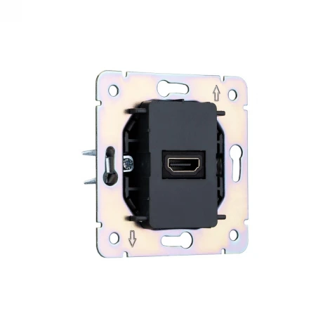 Розетка HDMI с/у шелк Kranz Round KR-78-0730-7