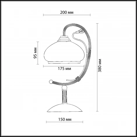 Интерьерная настольная лампа Odeon Light Teura 2240/1T
