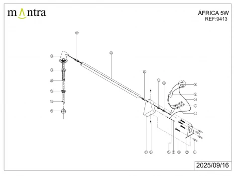 Настенный светильник светодиодный Mantra Africa 9413