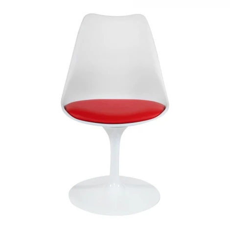 Стул Тулип Фэшн Чаир/Tulip Fashion Chair (мод.109)/1 шт. в упаковке металл/пластик/PU, 48 x 55 x 81см, белый / красный Tetchair 19096