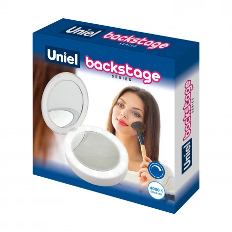 Зеркало с подсветкой Uniel ULK-F70 2AAA WHITE (LED, выключатель, круглые)