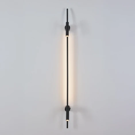 Настенный светильник светодиодный Lumion Toint 8438/13WL черный, металл LED 2х3W + LED-подсветка 7W 3000K 220V
