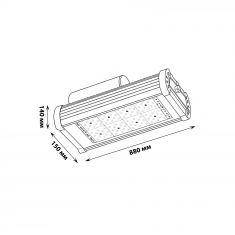 Уличный консольный светильник КСС Д Uniel ULV-R ULV-R24J 200W/5000К IP65 SILVER