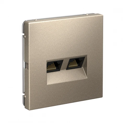 Розетка Ethernet RJ-45 двойная (шампань) Systeme Electric GAL000588