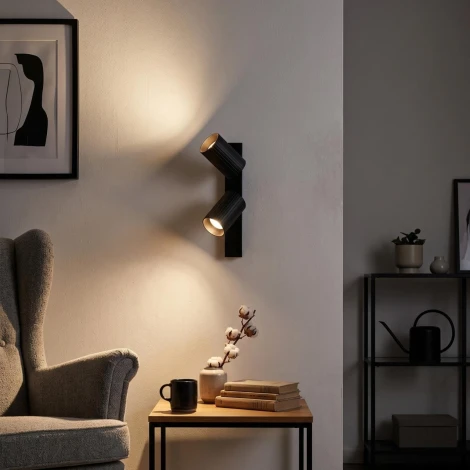 Спот настенно-потолочный черный рифленый Citilux Axel CL512521R