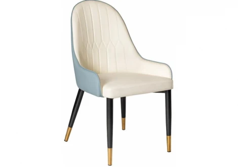 Обеденный стул на металлокаркасе Woodville Rendal light blue / white 11781