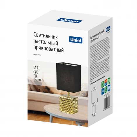 Настольная лампа Uniel UML-B306 E14 GOLD/BLACK