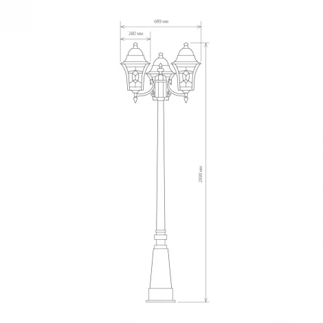 Наземный фонарь Elektrostandard Altair F/3 черный