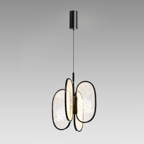 Подвесной светильник Odeon Light Piuma 6665/38L брашир. черный/металл/акрил IP20 LED 38W 2090Лм 3000K (220V, на проводе)
