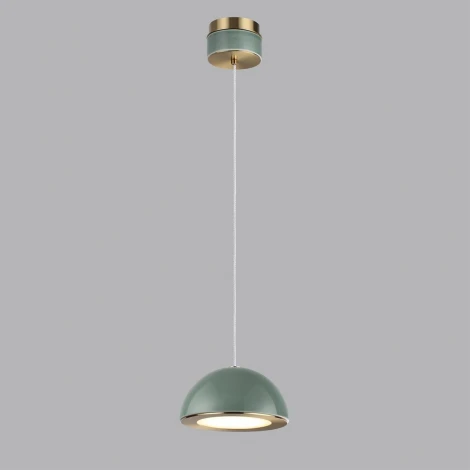Подвесной светильник светодиодный Odeon Light Lulu 5452/6L светлая бронза/зеленый/металл/керамика/акрил LED 6W 3000K