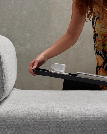 Диван La Forma (ex Julia Grup) Compo (Серый/ Металл,Пена,Сталь,ДСП,Дерево,Акрил,Сосна,МДФ)