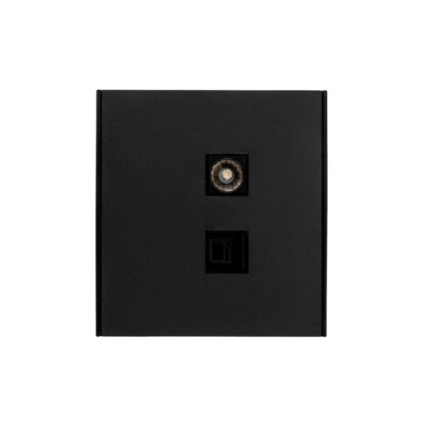 Розетка компьютерная RJ45 кат6 + TV с/у антрацит Kranz Strong KR-78-0722-5