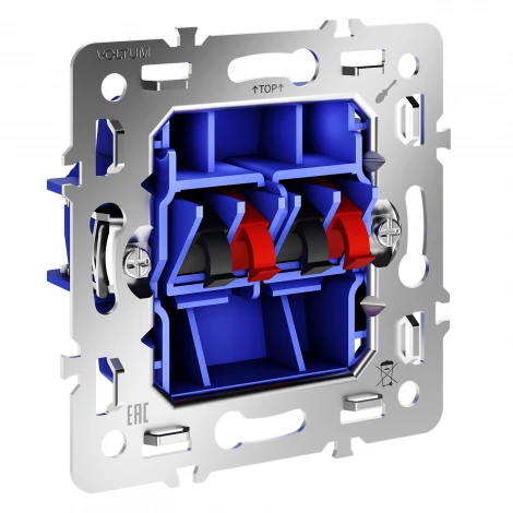 Механизм розетки акустической 4-местной Voltum S70 VLS0603M